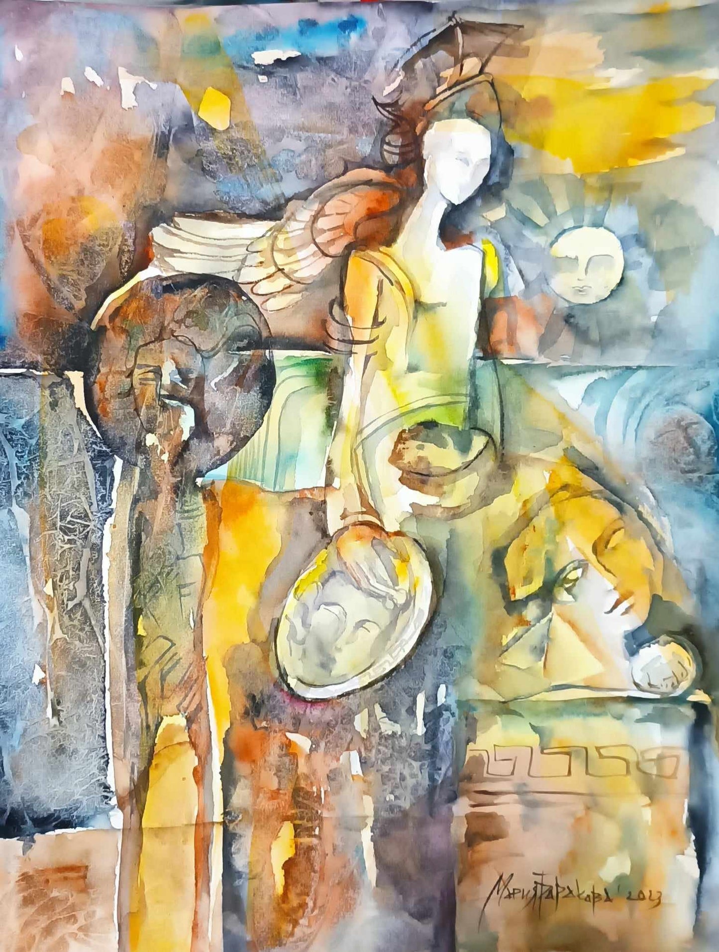 Allegory of truth - 40/30 , aquarelle