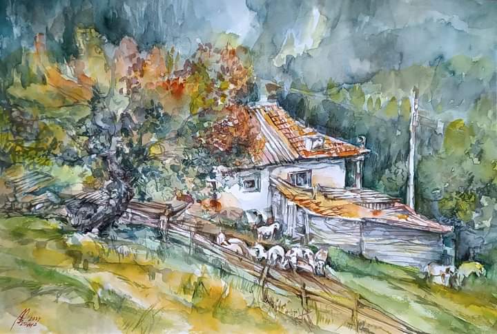 In the embrace of the Rhodope Mountain - 38/58 , aquarelle