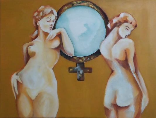 Mirror of Venus - 30/40 cm , oil