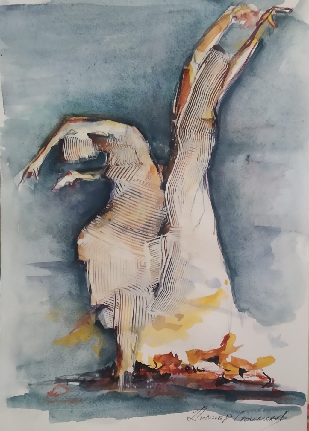 Nestinarki - 50/40 cm ,aquarelle , passe- portout