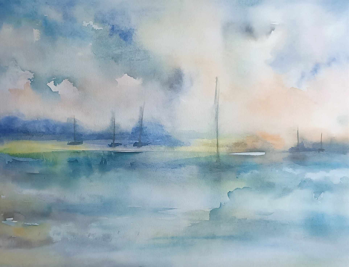 Port - 30/40 , aquarelle , painting